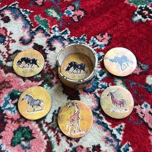 Soapstone coaster set